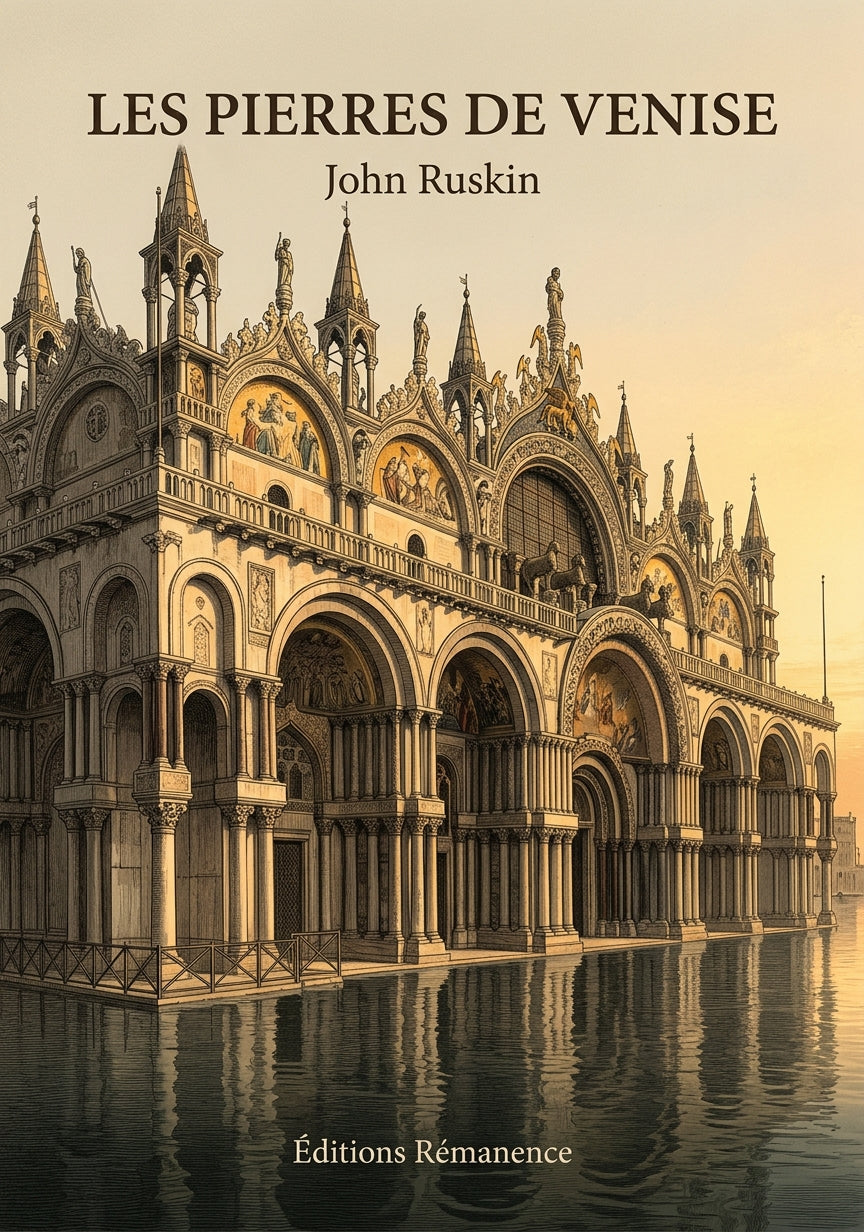 Livre Les Pierres de Venise par John Ruskin - Couverture - Editions Remanence