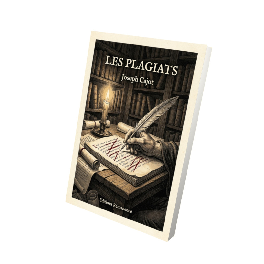 Livre Les Plagiats par Joseph Cajot - Vue 3D - Editions Remanence