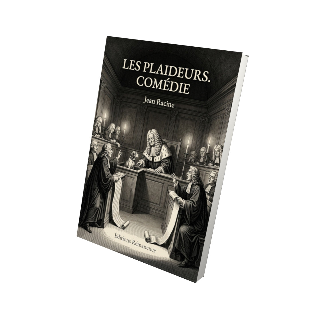 Livre Les Plaideurs. Comédie par Jean Racine - Vue 3D - Editions Remanence