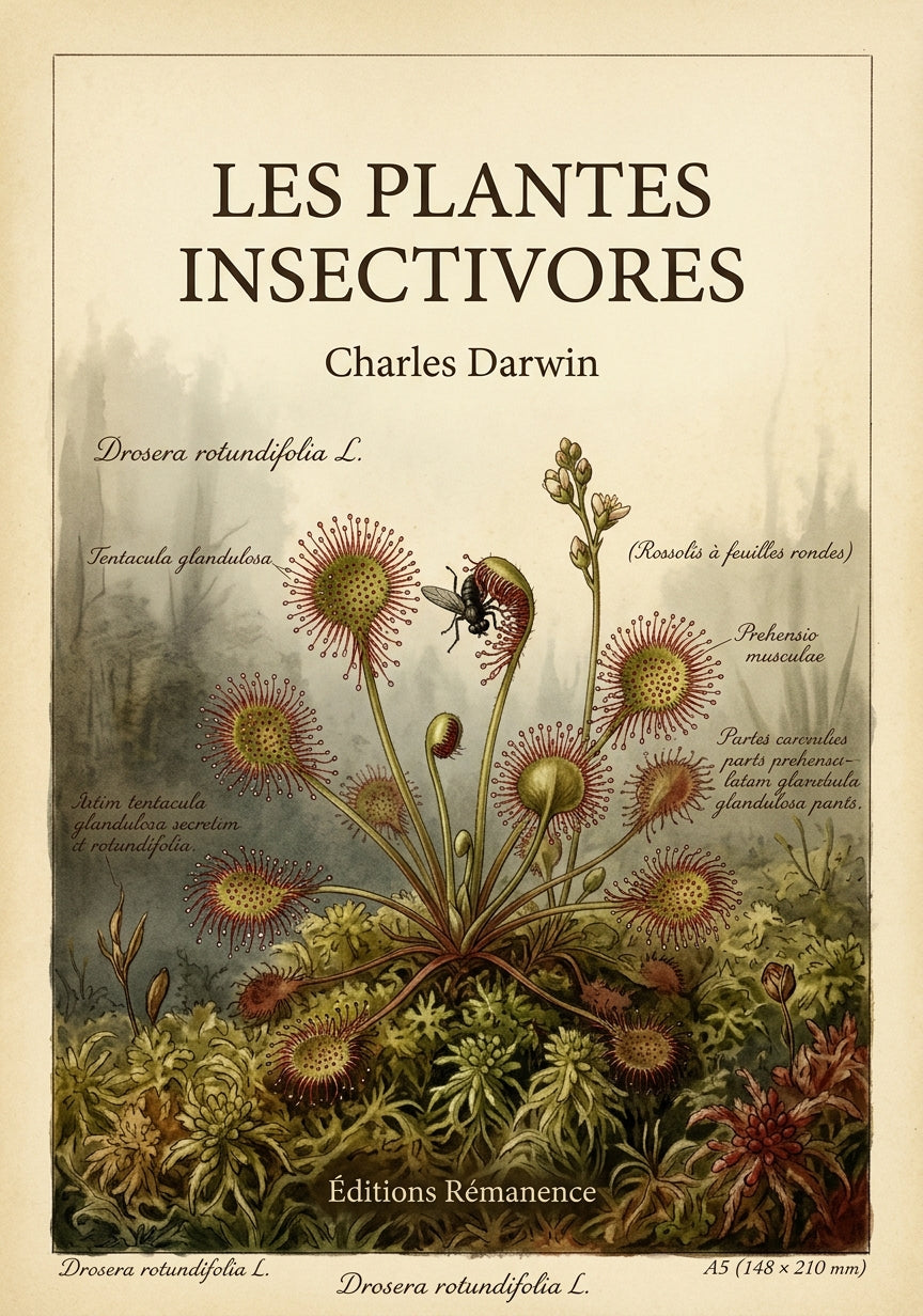 Livre Les plantes insectivores par Charles Darwin - Couverture - Editions Remanence