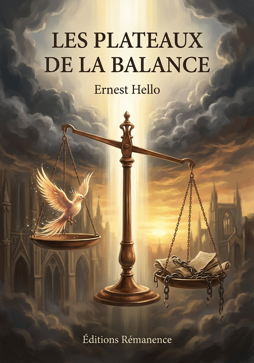 Livre Les Plateaux de la balance par Ernest Hello - Couverture - Editions Remanence