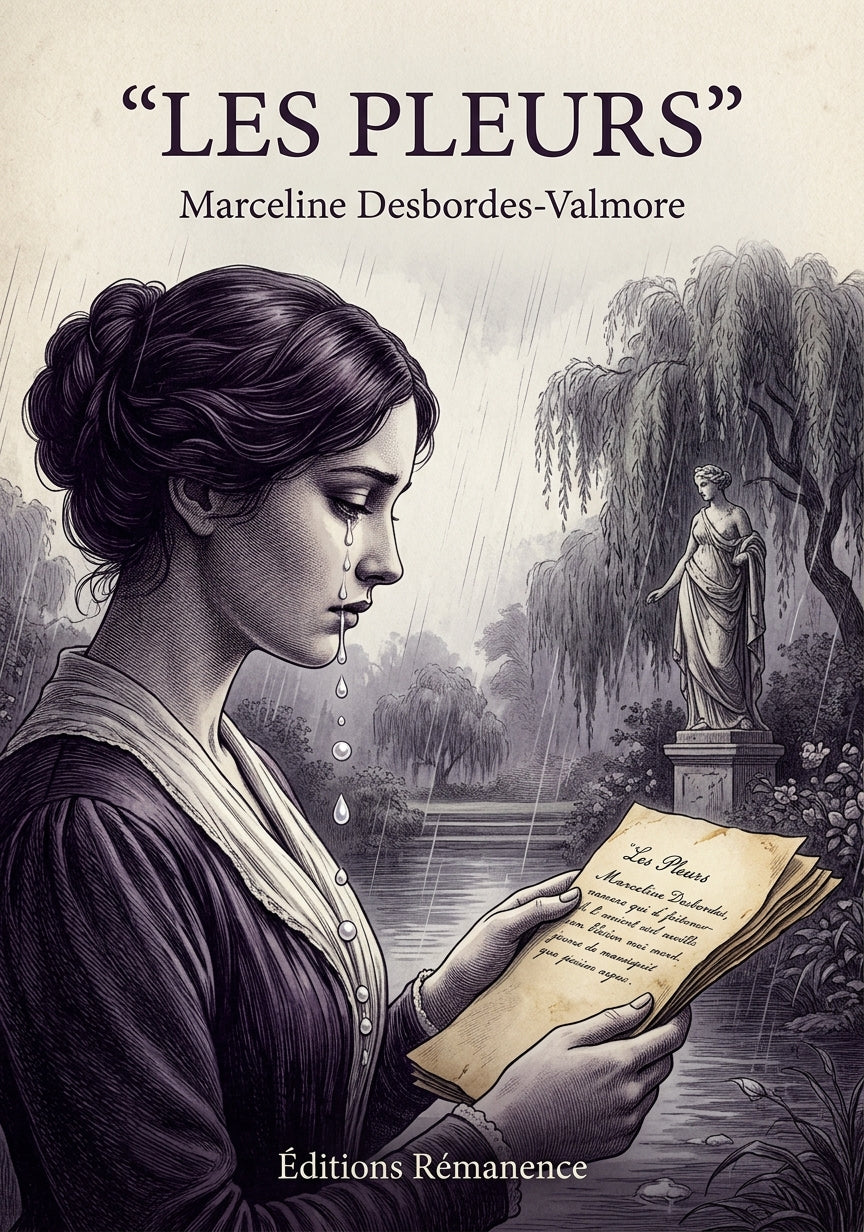 Livre Les Pleurs par Marceline Desbordes-Valmore - Couverture - Editions Remanence