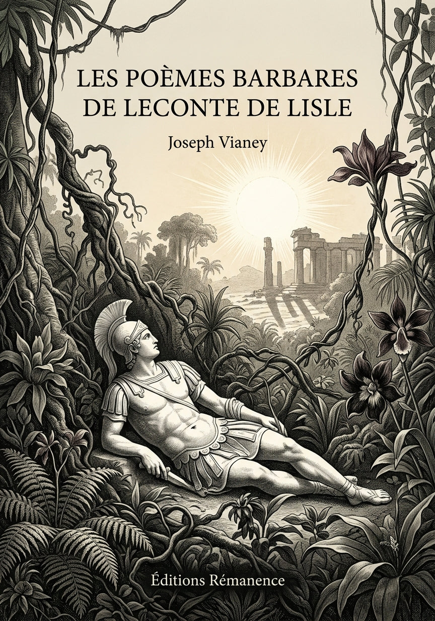 Livre Les Poèmes barbares de Leconte de Lisle par Joseph Vianey - Couverture - Editions Remanence
