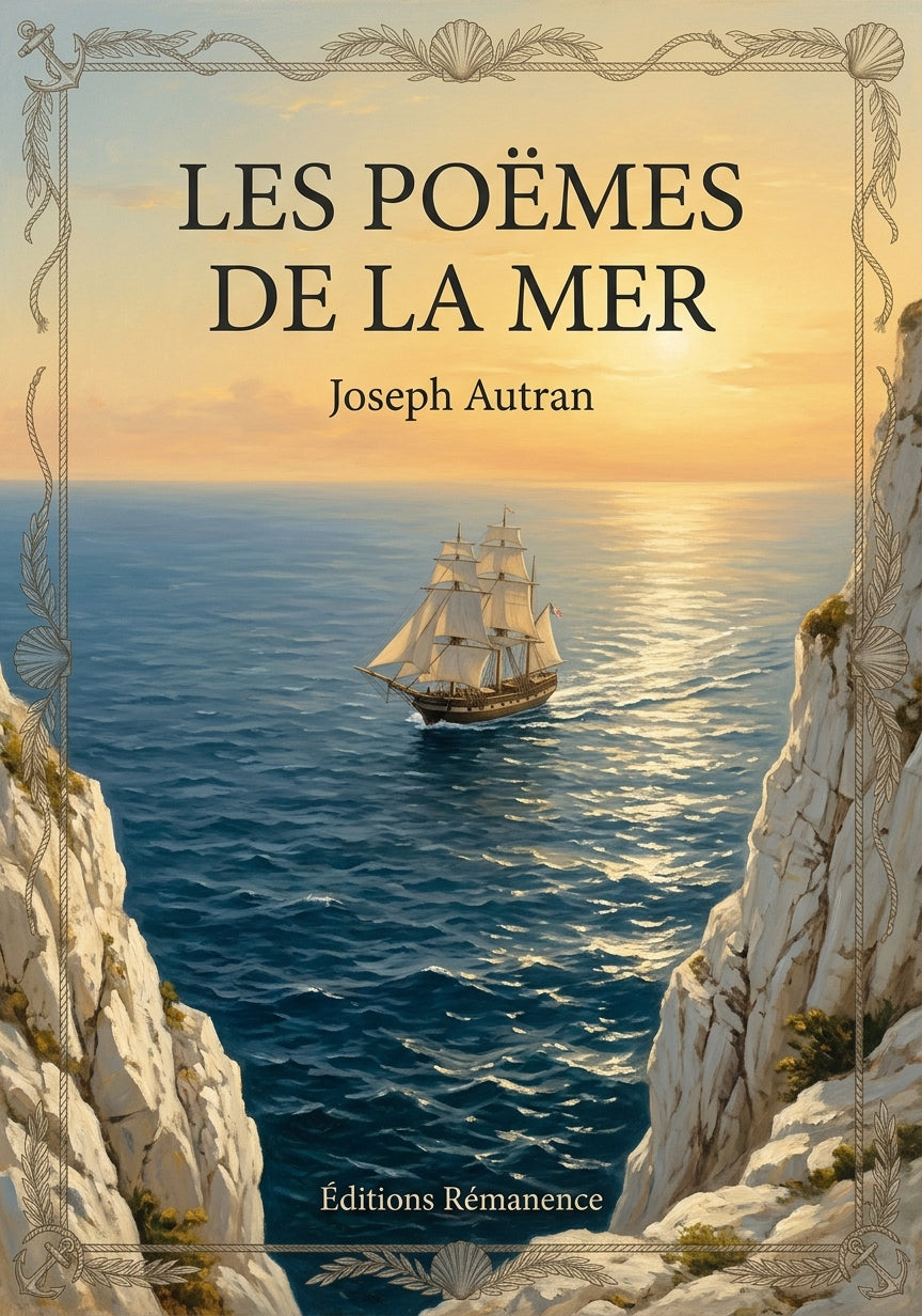 Livre Les Poëmes de la mer par Joseph Autran - Couverture - Editions Remanence