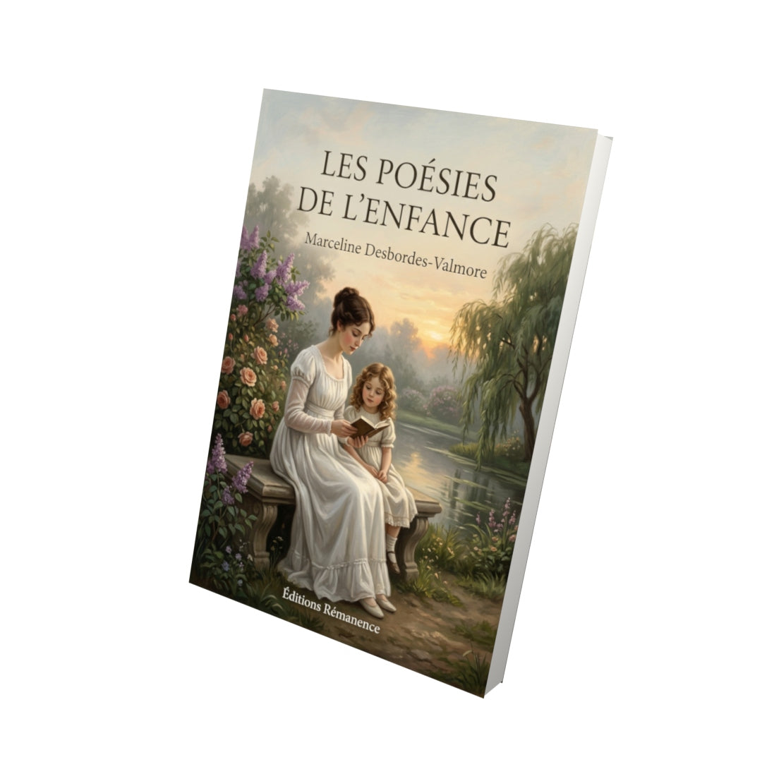 Livre Les Poésies de l’enfance par Marceline Desbordes-Valmore - Vue 3D - Editions Remanence