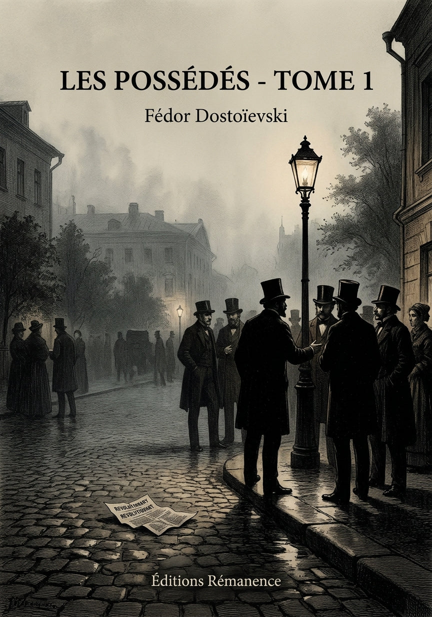 Livre Les Possédés - Tome 1 par Fédor Dostoïevski - Couverture - Editions Remanence