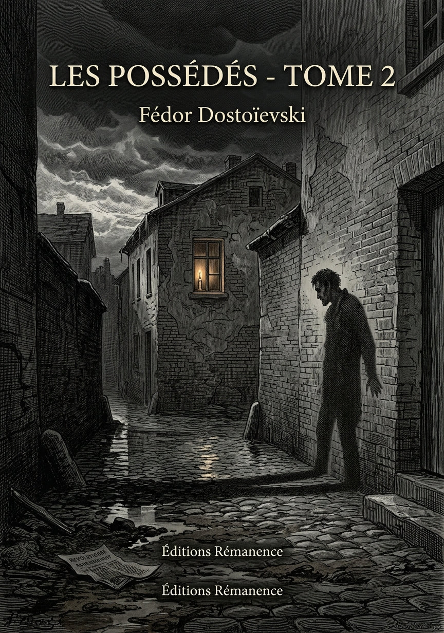Livre Les Possédés - Tome 2 par Fédor Dostoïevski - Couverture - Editions Remanence