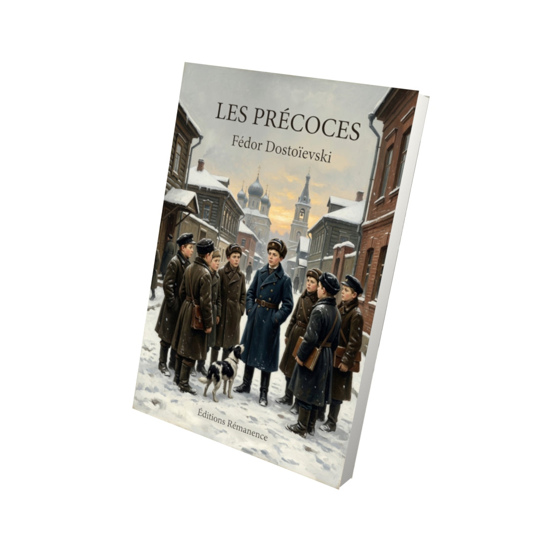 Livre Les Précoces par Fédor Dostoïevski - Vue 3D - Editions Remanence