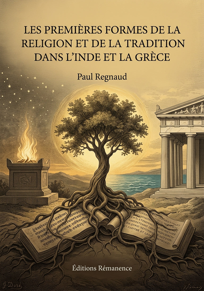 Livre Les Premières Formes de la religion et de la tradition dans l’Inde et la Grèce par Paul Regnaud - Couverture - Editions Remanence
