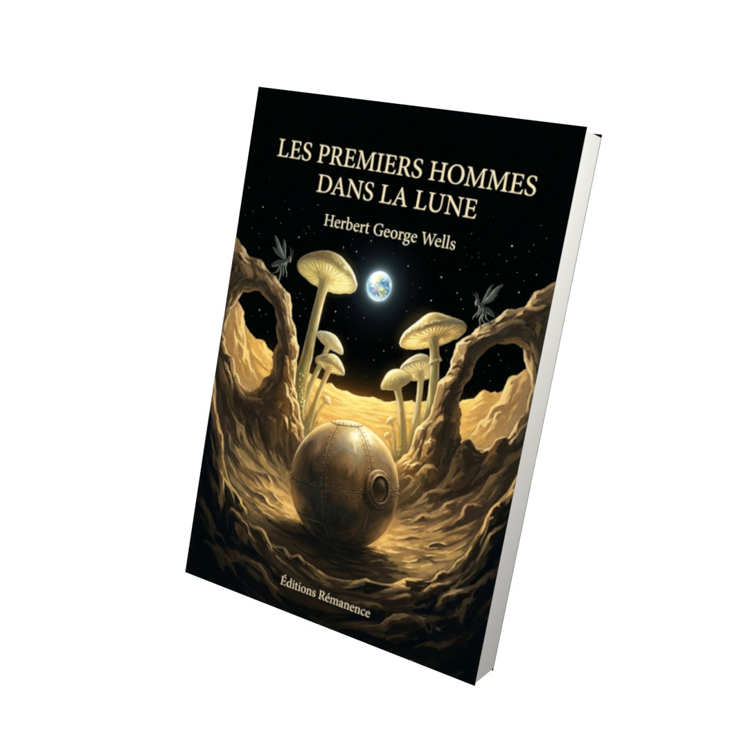 Livre Les Premiers Hommes dans la lune par Herbert George Wells - Vue 3D - Editions Remanence