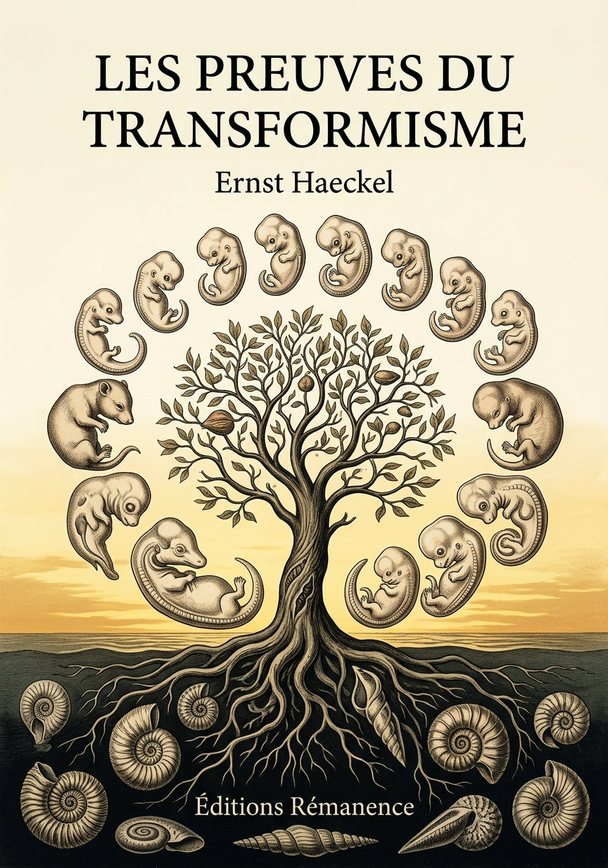 Livre Les Preuves du transformisme par Ernst Haeckel - Couverture - Editions Remanence