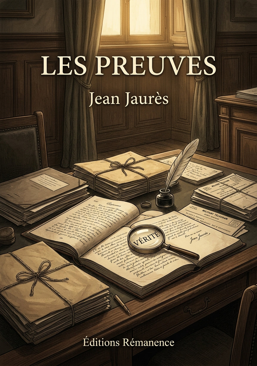 Livre Les Preuves par Jean Jaurès - Couverture - Editions Remanence