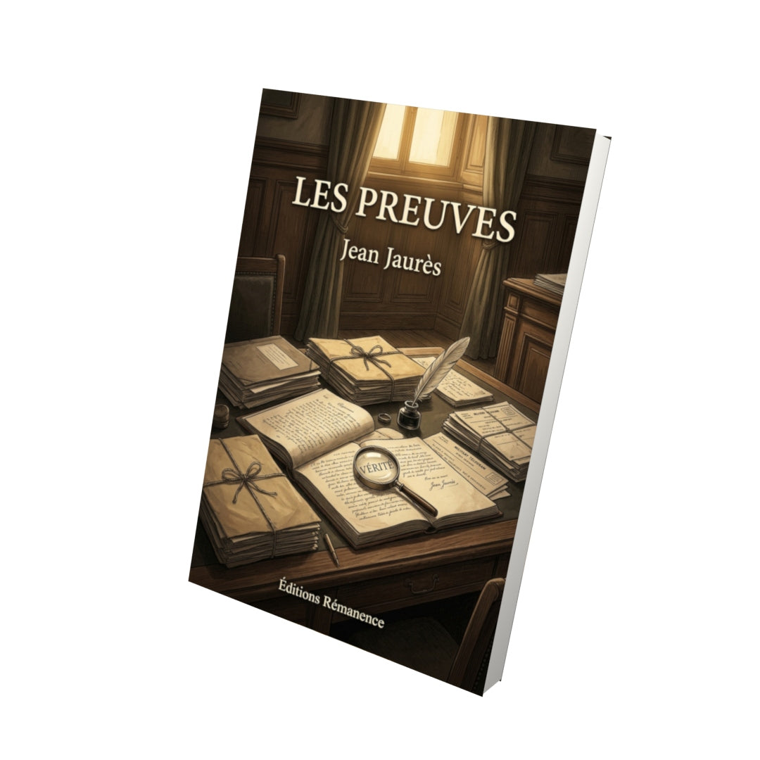 Livre Les Preuves par Jean Jaurès - Vue 3D - Editions Remanence