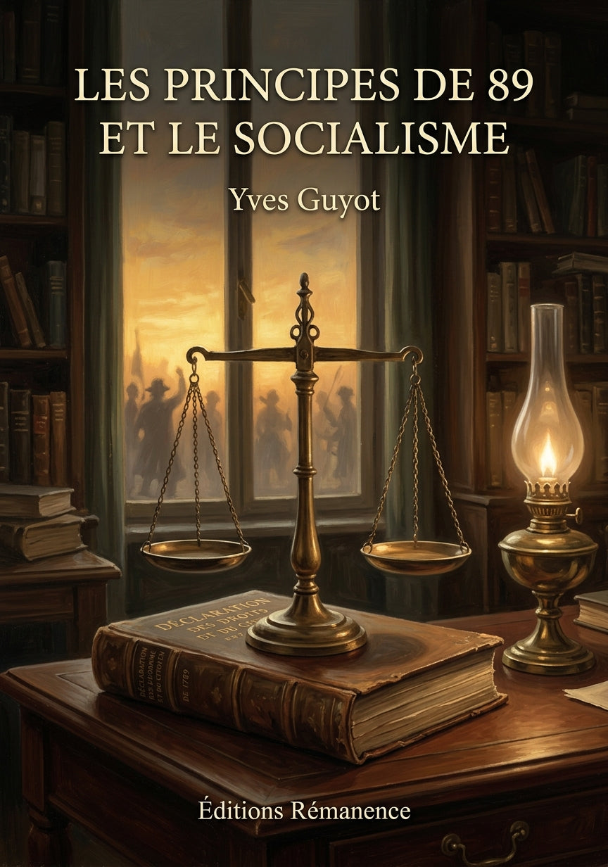 Livre Les Principes de 89 et le Socialisme par Yves Guyot - Couverture - Editions Remanence