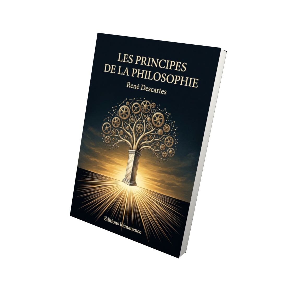 Livre Les Principes de la philosophie par René Descartes - Vue 3D - Editions Remanence
