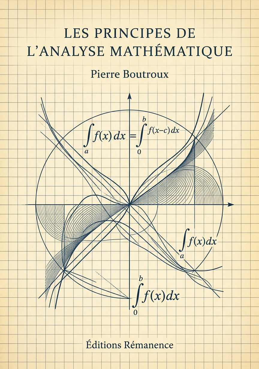Livre Les Principes de l’analyse mathématique par Pierre Boutroux - Couverture - Editions Remanence