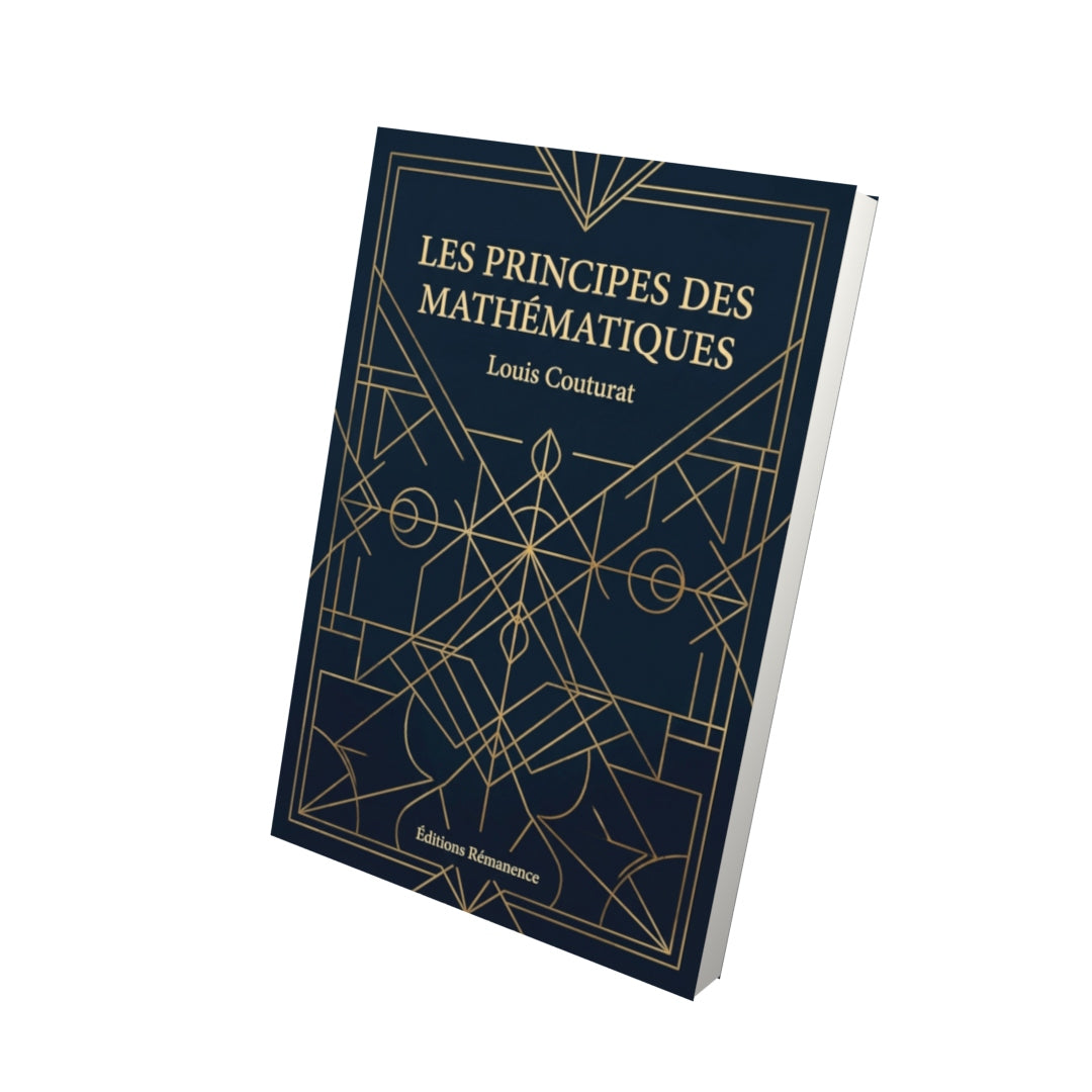 Livre Les Principes des mathématiques par Louis Couturat - Vue 3D - Editions Remanence