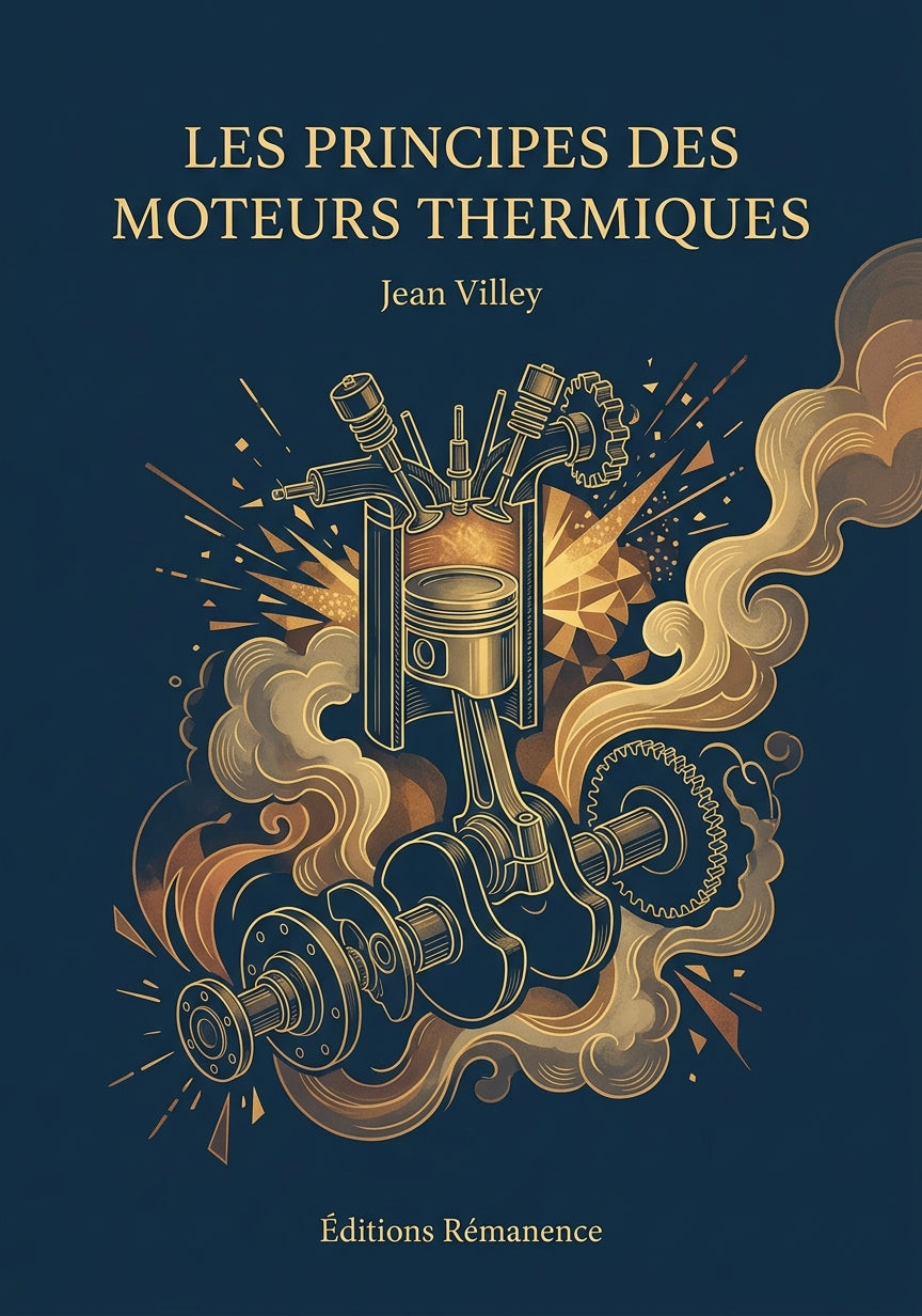 Livre Les Principes des moteurs thermiques par Jean Villey - Couverture - Editions Remanence
