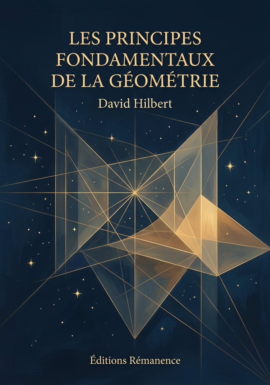 Livre Les Principes fondamentaux de la géométrie par David Hilbert - Couverture - Editions Remanence