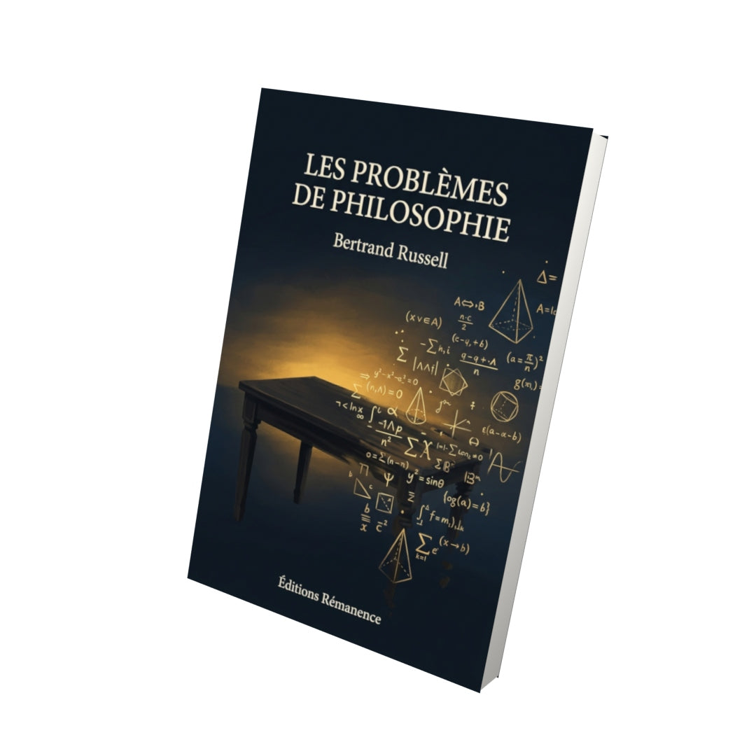 Livre Les Problèmes de philosophie par Bertrand Russell - Vue 3D - Editions Remanence