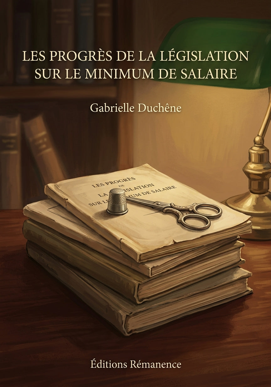 Livre Les progrès de la législation sur le minimum de salaire par Gabrielle Duchêne - Couverture - Editions Remanence