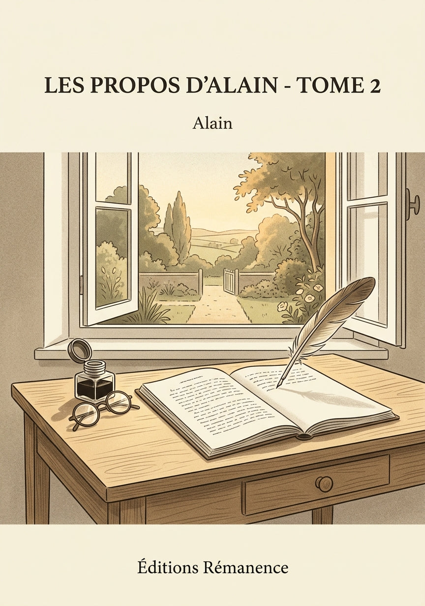 Livre Les propos d’Alain - Tome 2 par Alain - Couverture - Editions Remanence