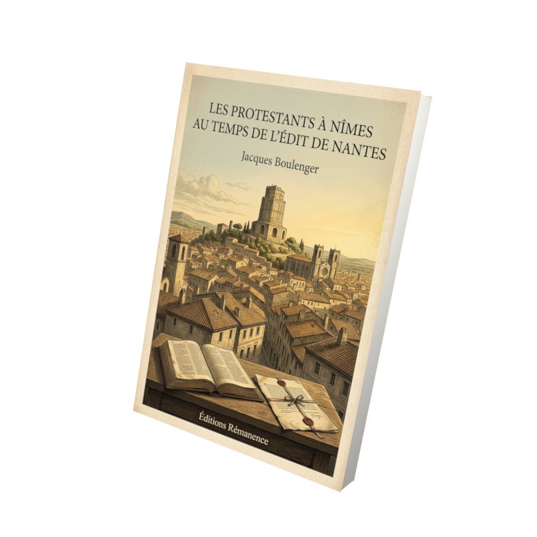 Livre Les protestants à Nîmes au temps de l'Édit de Nantes - Jacques Boulenger - Vue 3D - Editions Remanence