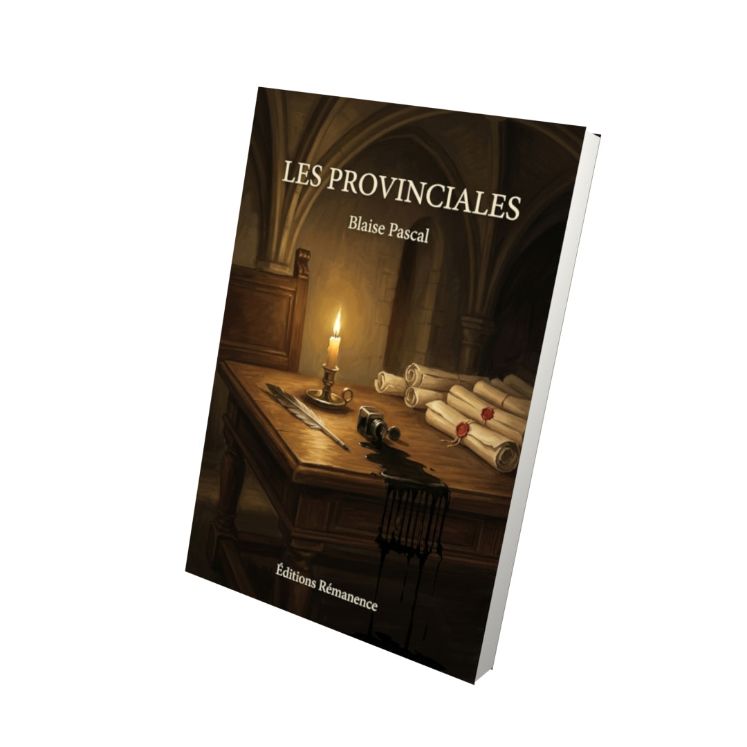 Livre Les Provinciales par Blaise Pascal - Vue 3D - Editions Remanence