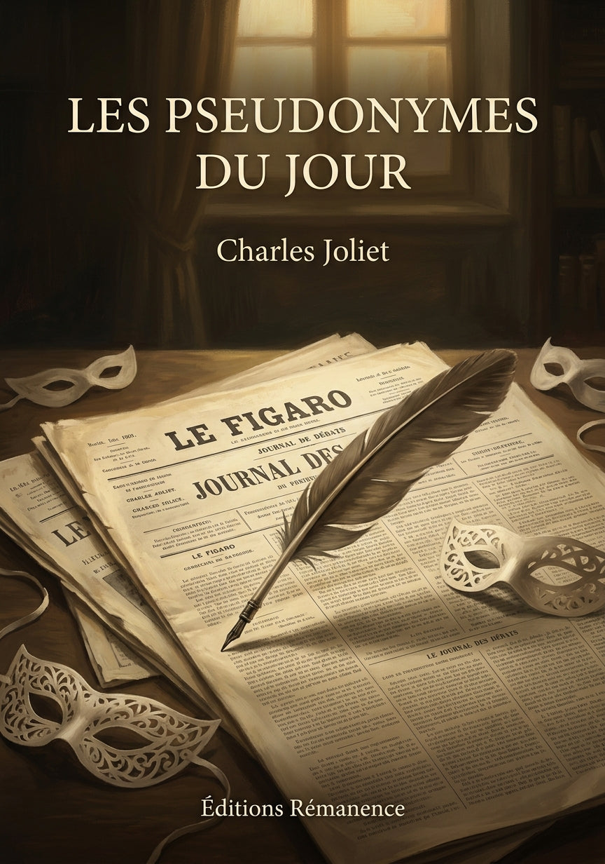Livre Les Pseudonymes du jour par Charles Joliet - Couverture - Editions Remanence
