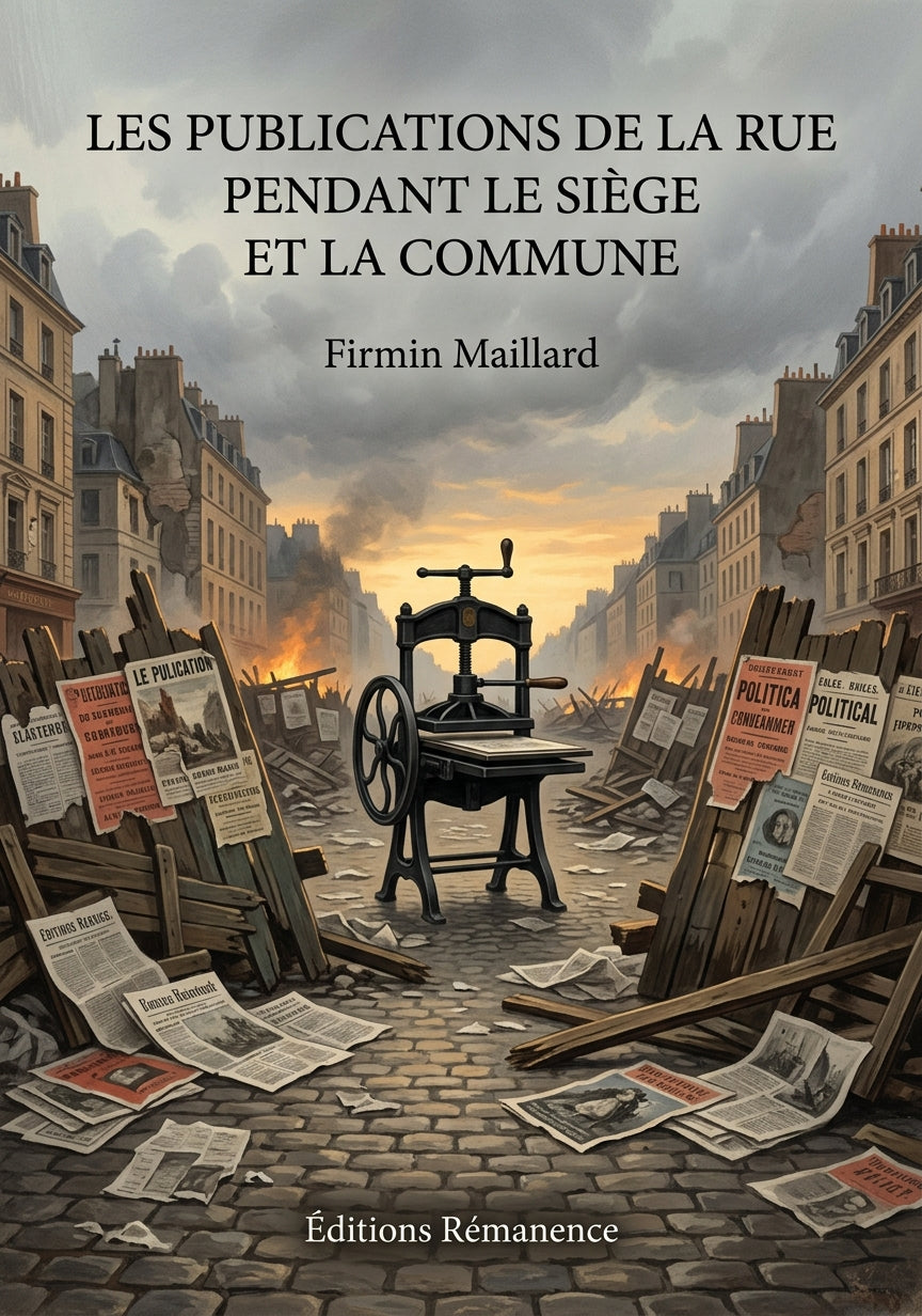 Livre Les Publications de la rue pendant le siège et la Commune par Firmin Maillard - Couverture - Editions Remanence