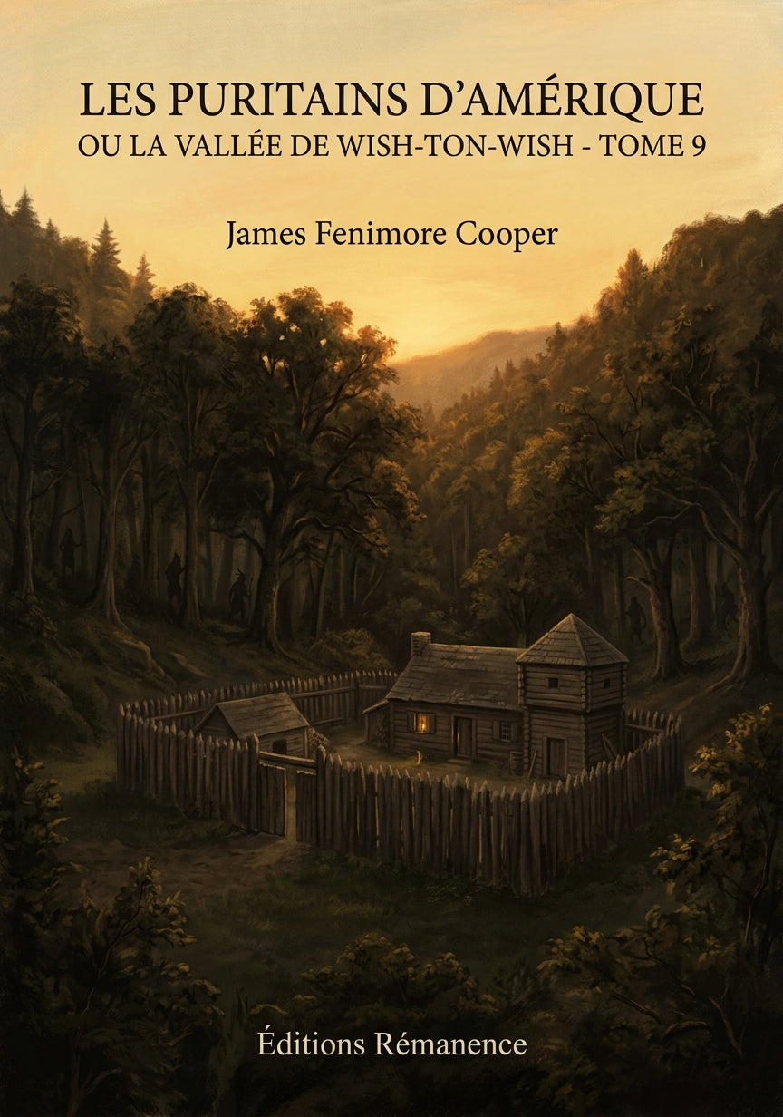Livre Les Puritains d’Amérique ou la Vallée de Wish-ton-Wish - Tome 9 par James Fenimore Cooper - Couverture - Editions Remanence