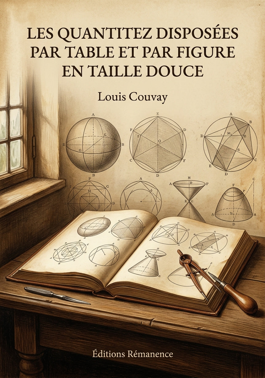 Livre Les quantitez disposées par table et par figure en taille douce par Louis Couvay - Couverture - Editions Remanence