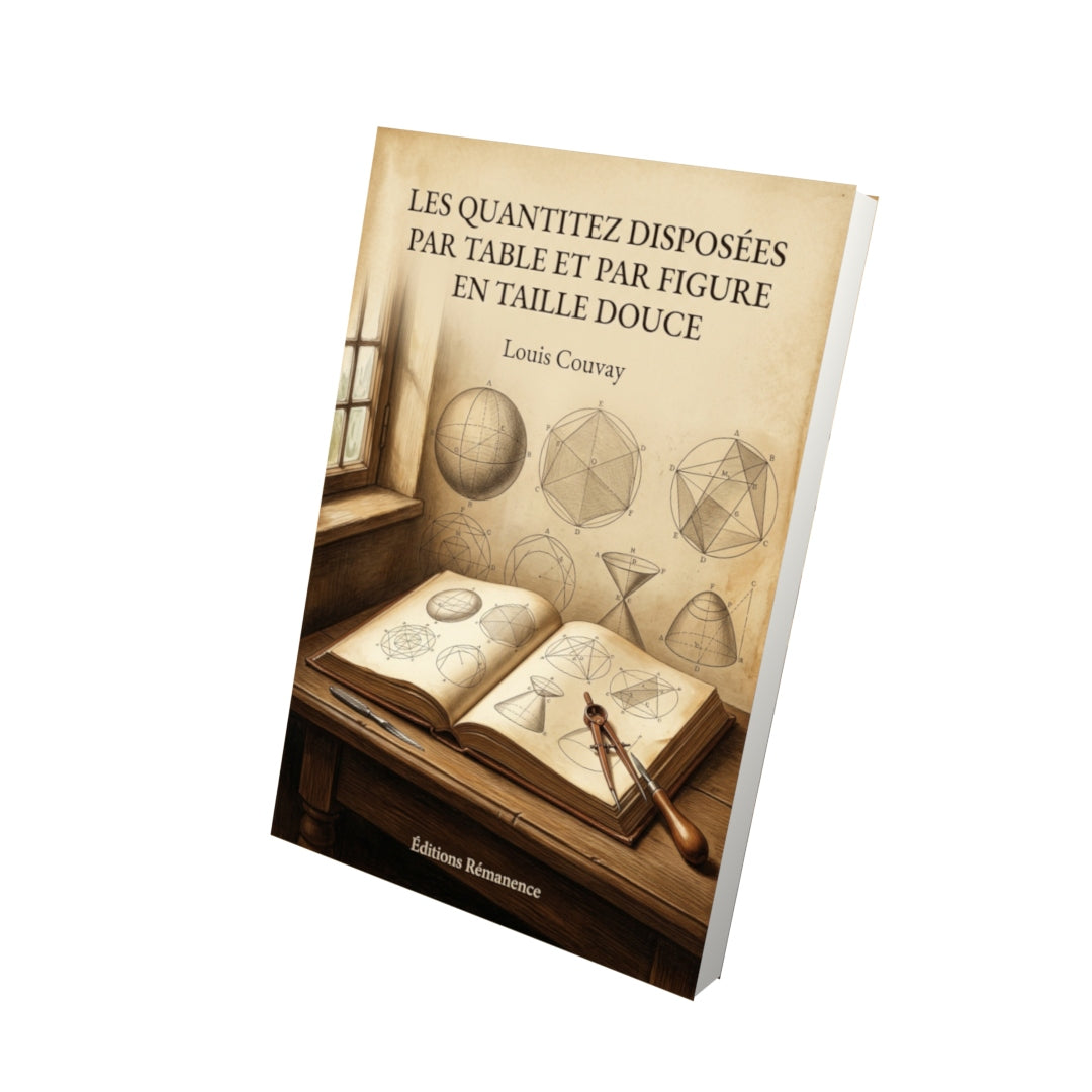 Livre Les quantitez disposées par table et par figure en taille douce par Louis Couvay - Vue 3D - Editions Remanence
