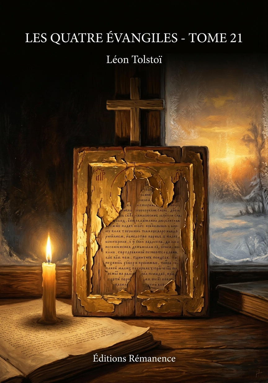 Livre Les Quatre Évangiles - Tome 21 par Léon Tolstoï - Couverture - Editions Remanence