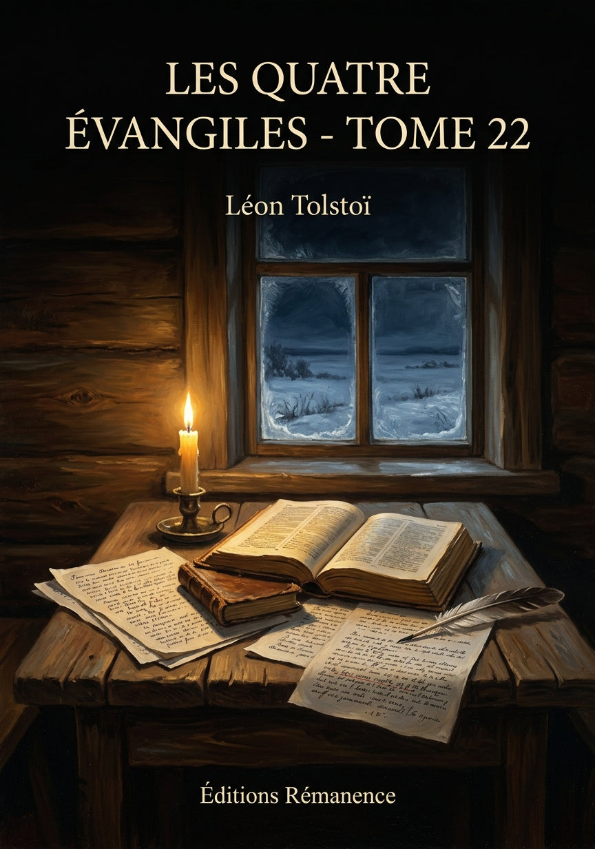 Livre Les Quatre Évangiles - Tome 22 par Léon Tolstoï - Couverture - Editions Remanence