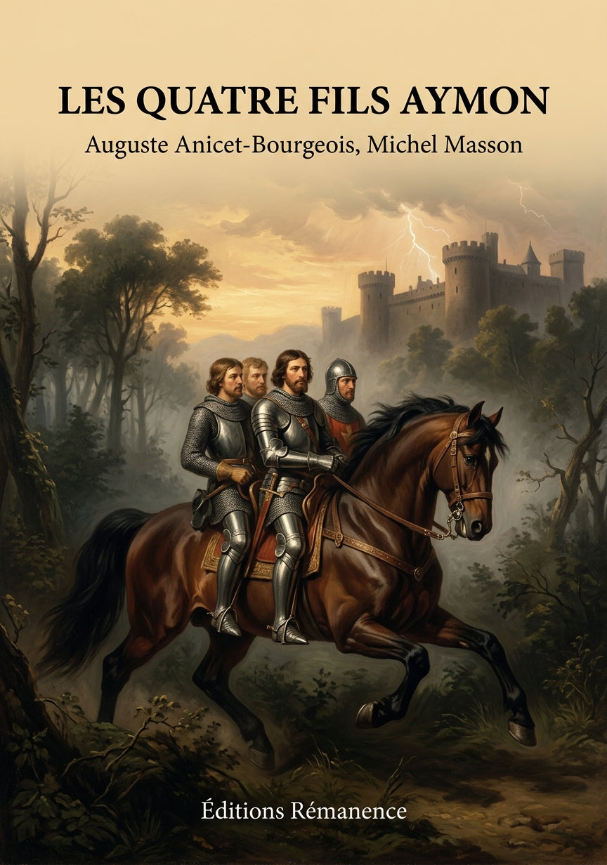 Livre Les Quatre Fils Aymon par Auguste Anicet-Bourgeois, Michel Masson - Couverture - Editions Remanence