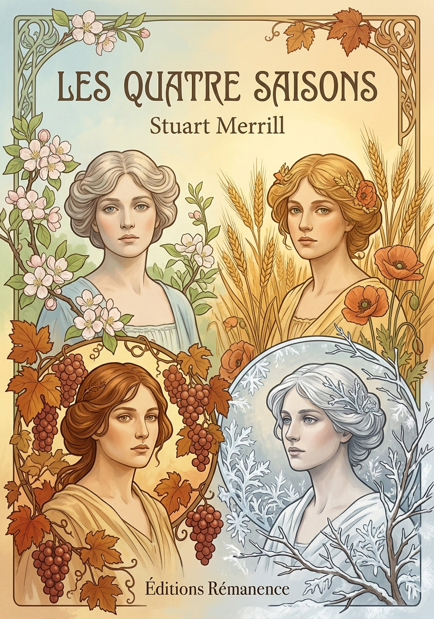 Livre Les Quatre Saisons par Stuart Merrill - Couverture - Editions Remanence