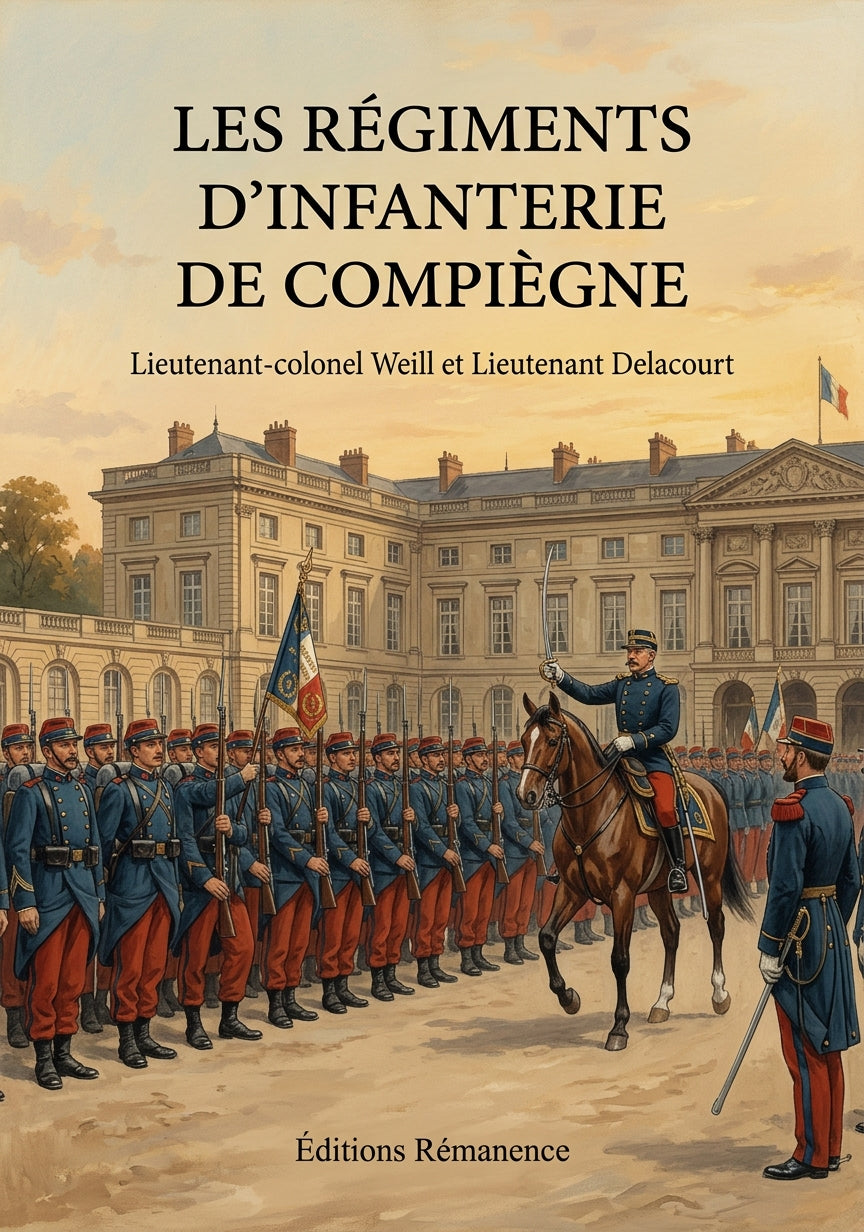 Livre Les régiments d'infanterie de Compiègne par Lieutenant-colonel Weill et Lieutenant Delacourt - Couverture - Editions Remanence
