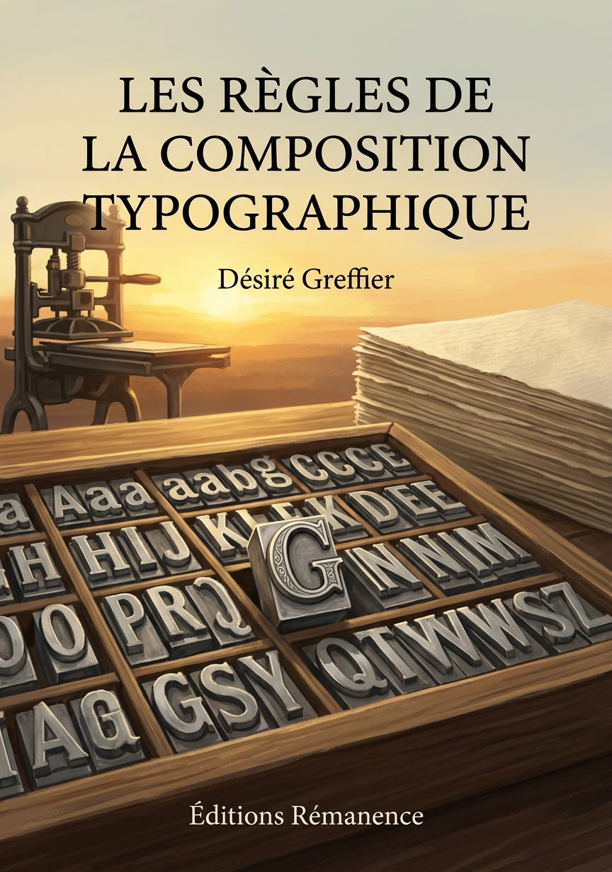 Livre Les Règles de la composition typographique par Désiré Greffier - Couverture - Editions Remanence