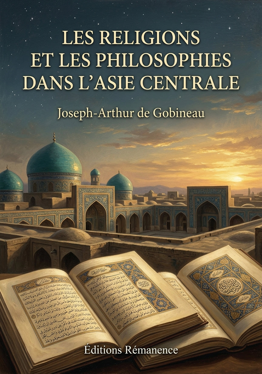 Livre Les Religions et les philosophies dans l’Asie centrale par Joseph-Arthur de Gobineau - Couverture - Editions Remanence