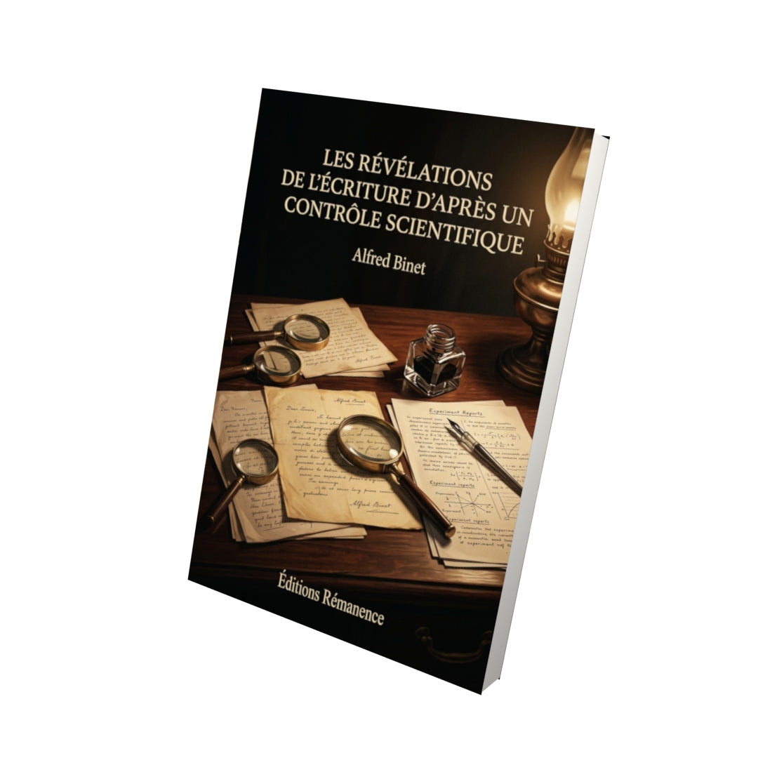 Livre Les Révélations de l’écriture d’après un contrôle scientifique par Alfred Binet - Vue 3D - Editions Remanence
