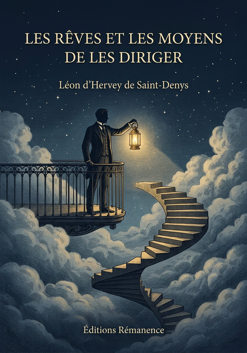 Livre Les Rêves et les moyens de les diriger par Léon d’Hervey de Saint-Denys - Couverture - Editions Remanence