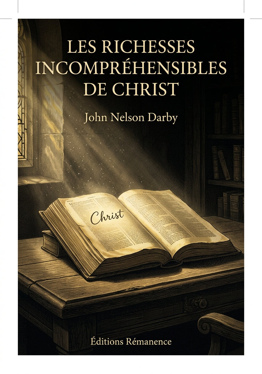 Livre Les richesses incompréhensibles de Christ par John Nelson Darby - Couverture - Editions Remanence