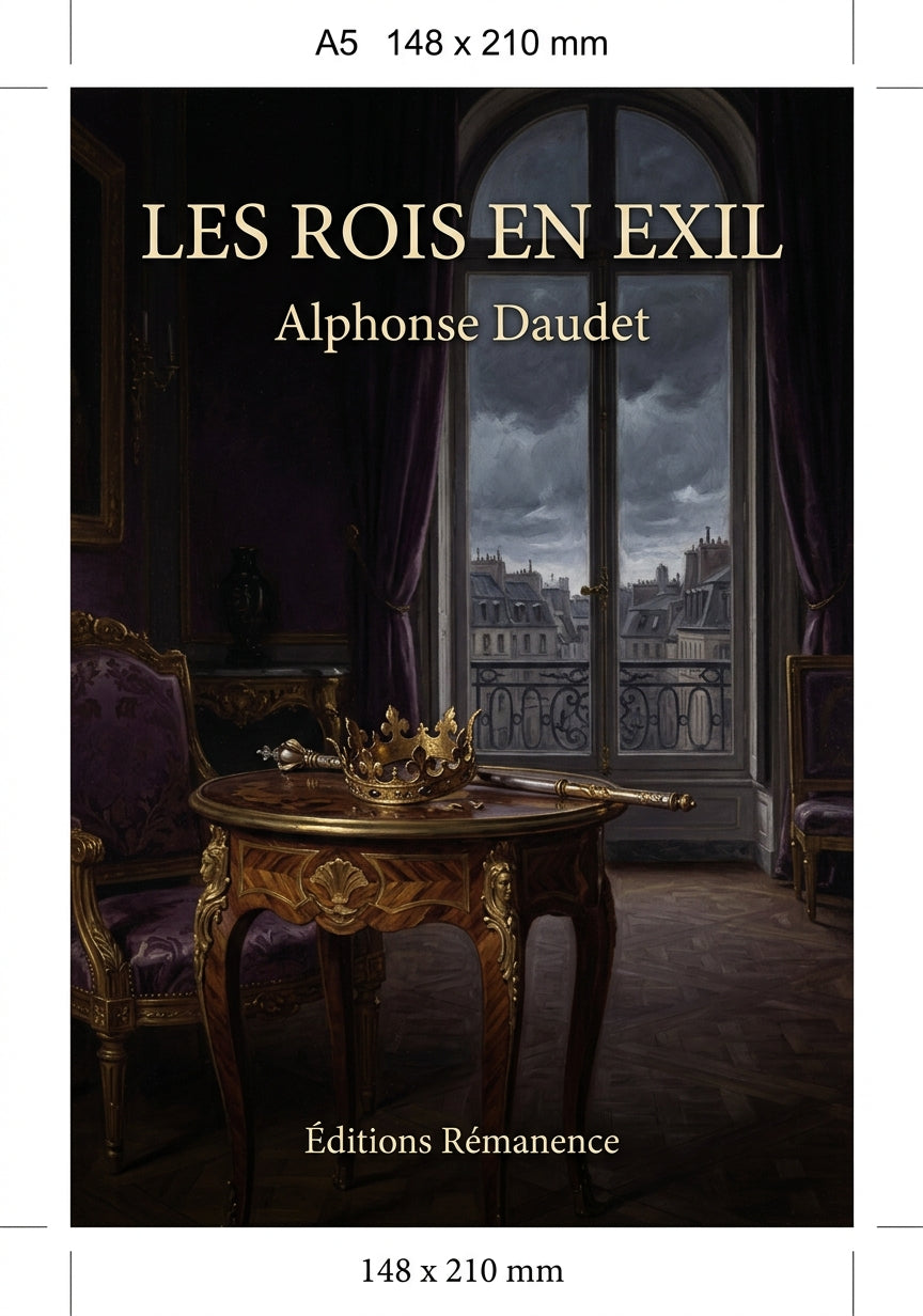 Livre Les Rois en exil par Alphonse Daudet - Couverture - Editions Remanence