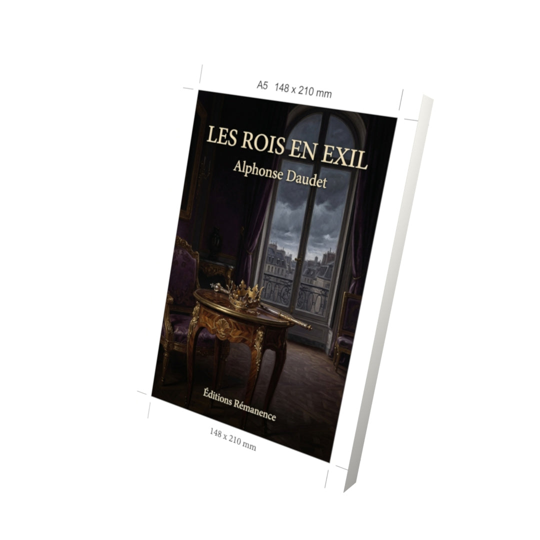 Livre Les Rois en exil par Alphonse Daudet - Vue 3D - Editions Remanence