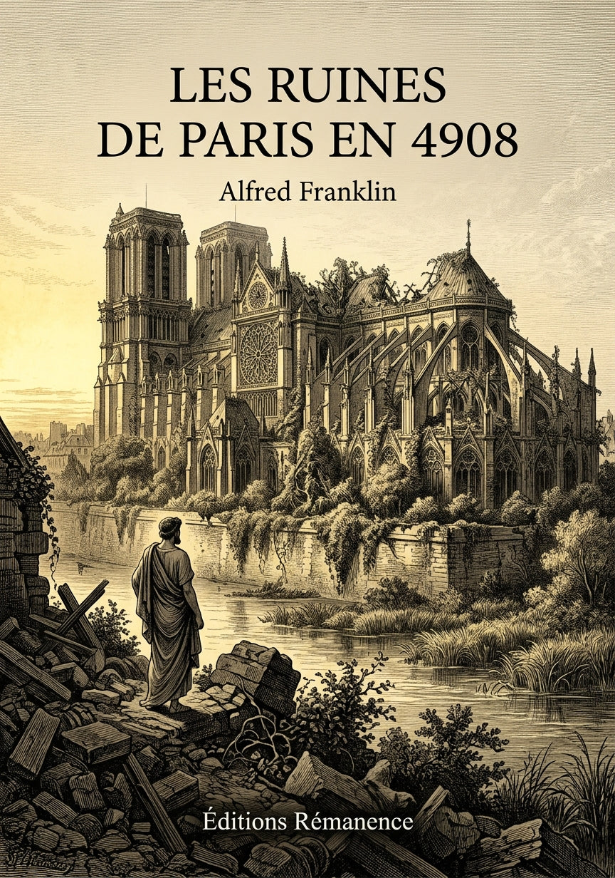 Livre Les ruines de Paris en 4908 par Alfred Franklin - Couverture - Editions Remanence