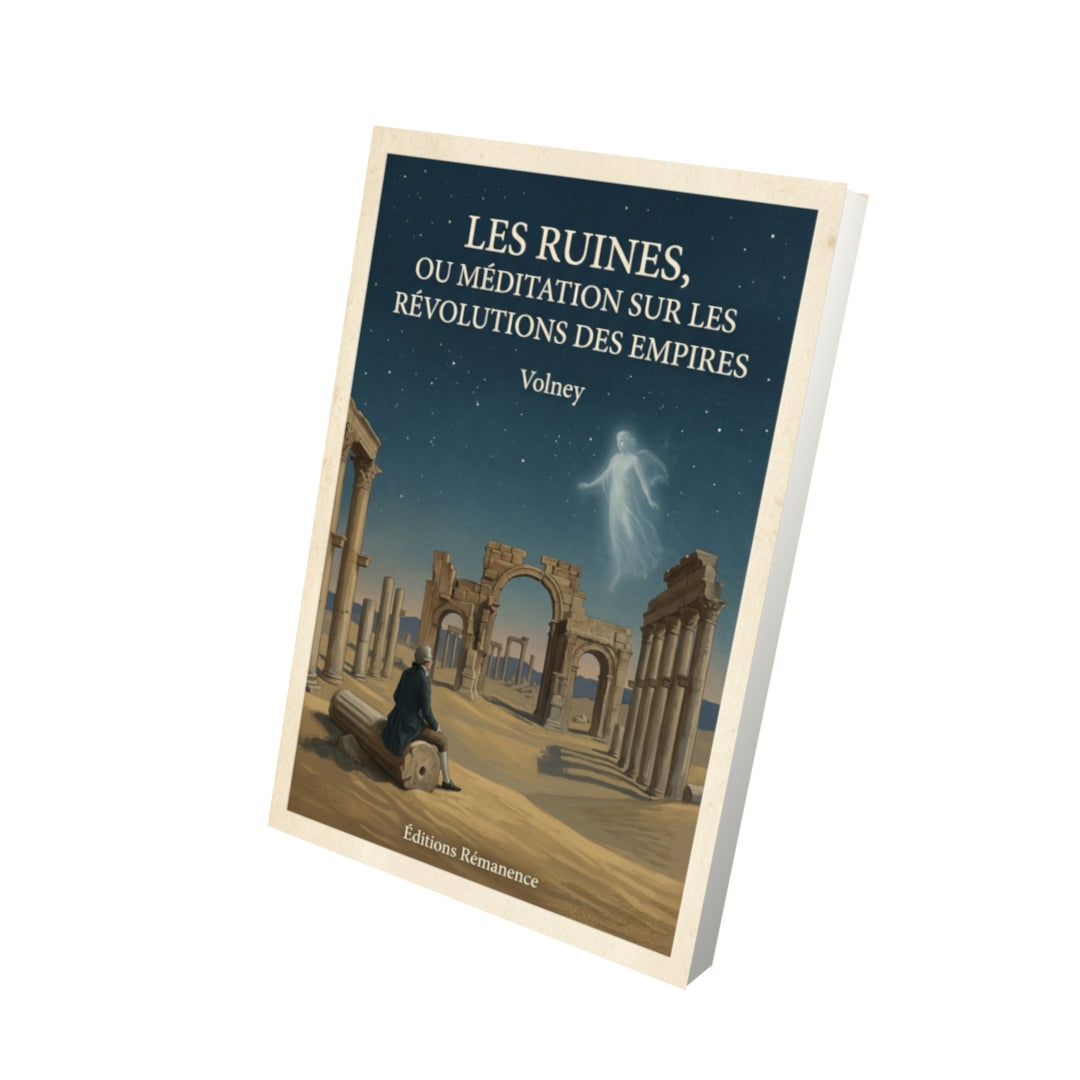 Livre Les Ruines, ou méditation sur les révolutions des empires - Volney - Vue 3D - Editions Remanence