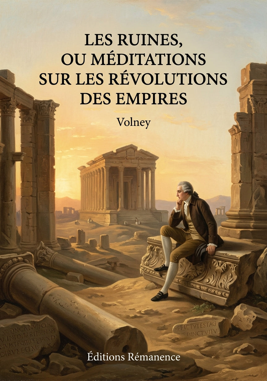 Livre Les Ruines, ou Méditations sur les révolutions des empires par Volney - Couverture - Editions Remanence