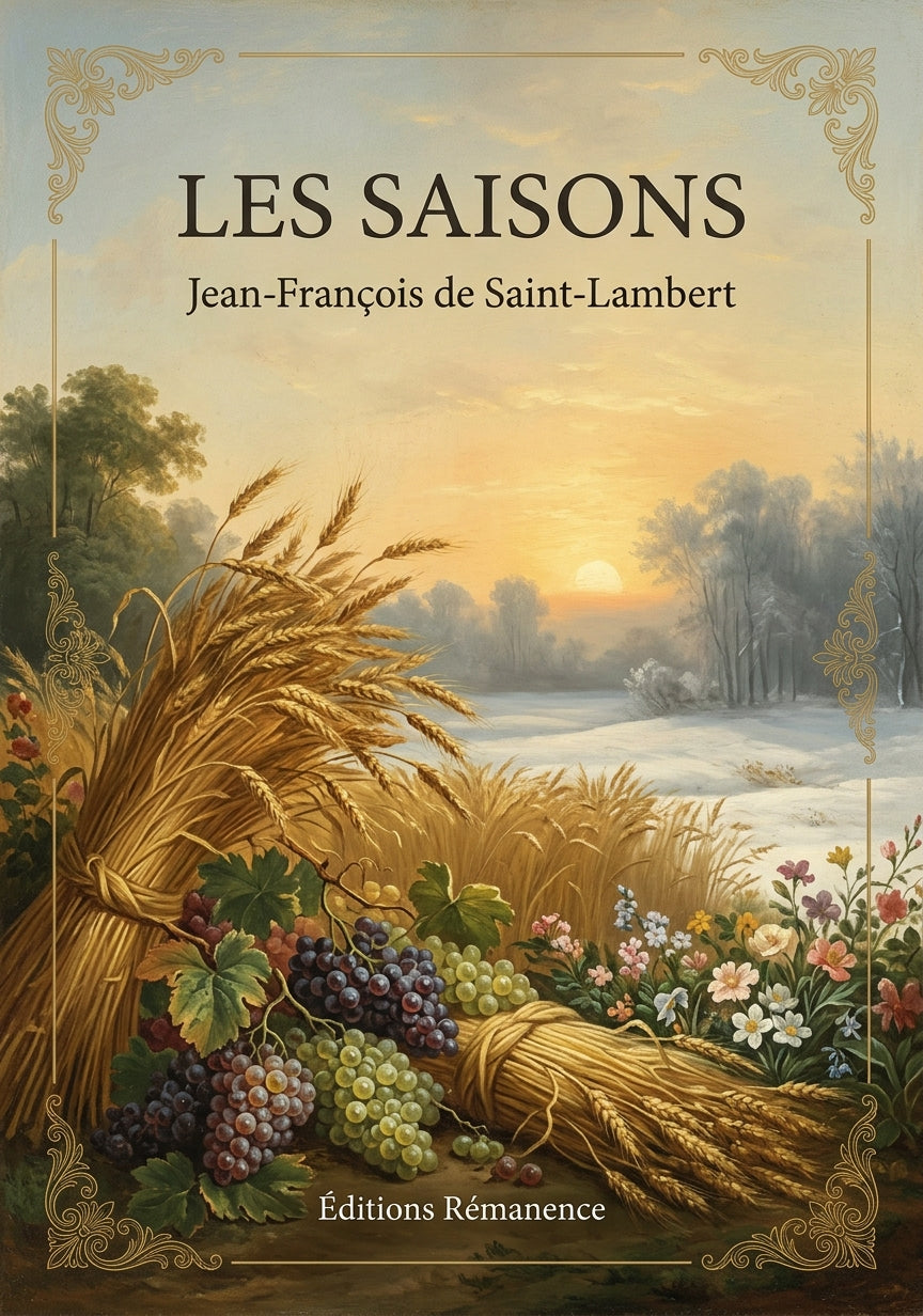 Livre Les Saisons par Jean-François de Saint-Lambert - Couverture - Editions Remanence
