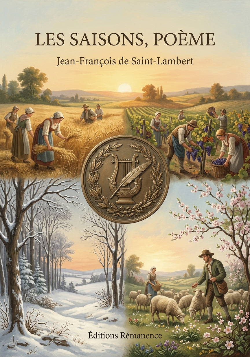 Livre Les Saisons, poème par Jean-François de Saint-Lambert - Couverture - Editions Remanence